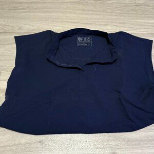 Navy Figs L Rafaela Oversized Scrub Top